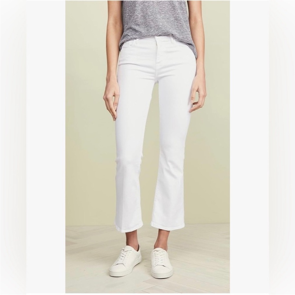 Frame Le Crop White Mini Boot Jeans